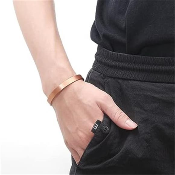 Copper Bracelet for Men and Women, 99.9% Pure Copper Magnetic Bangle - Picture 4 of 6